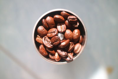 Close-up of roasted coffee beans