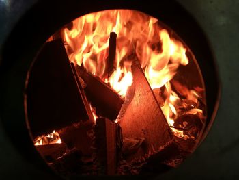 Close-up of bonfire