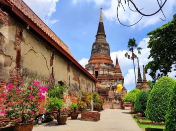 Low angle view of temple