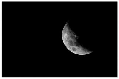 Low angle view of moon in sky