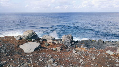 Scenic view of sea against sky