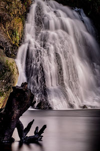 Scenic view of waterfall