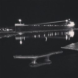 Reflection of illuminated lights in water