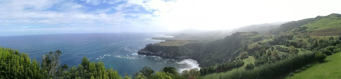 Panoramic shot of sea against sky