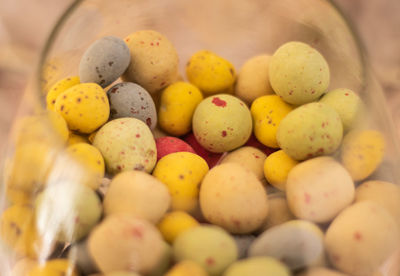 High angle view of fruits for sale in market