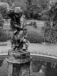 Close-up of fountain in park