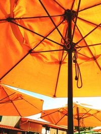 Low angle view of umbrella