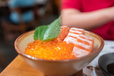 Close-up of ice cream in bowl