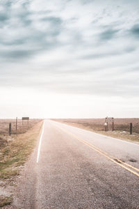 Road against sky