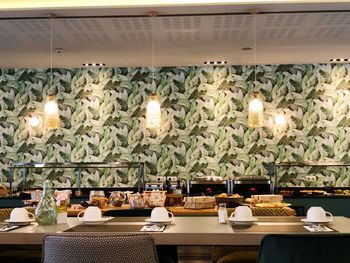 Table and chairs in restaurant