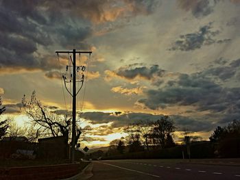 Scenic view of dramatic sky at sunset