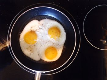 Close-up of breakfast served on table