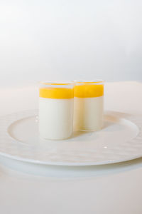 Close-up of drink served on table