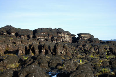 View of old ruins against sky