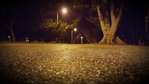 Empty road at night