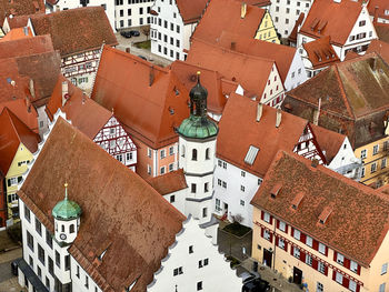High angle view of building