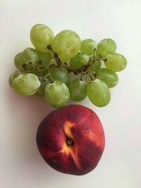 Close-up of apple against white background