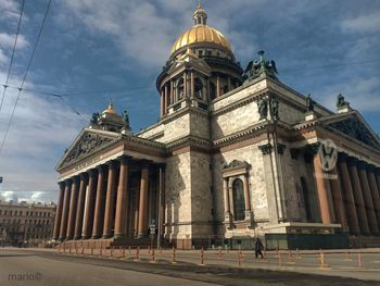 Low angle view of historic building against sky