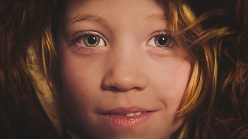 Close-up portrait of teenage girl