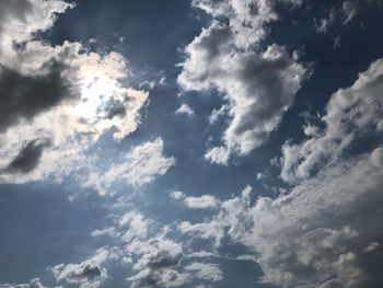 Low angle view of clouds in sky