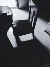 Close-up of chair on table