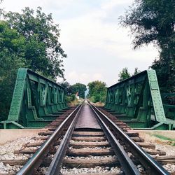 Railway bridge against sky