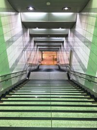 High angle view of staircase