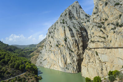 Gorge of the gaitanes in ardales, malaga, spain