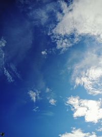 Low angle view of clouds in sky