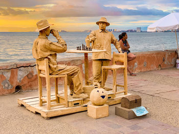 People sitting on the beach