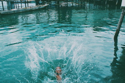 Swimming pool in water