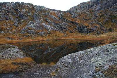 Scenic view of mountain range