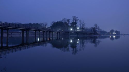 Tranquil lake at dawn