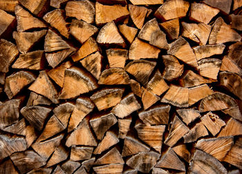 Full frame shot of firewood