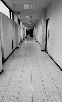 Empty corridor of building