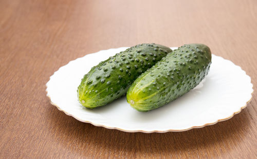 Close-up of food in plate on table