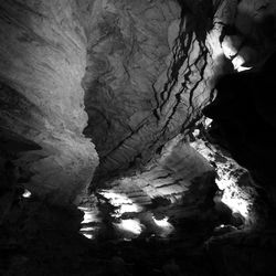 Close-up of rock formation in cave