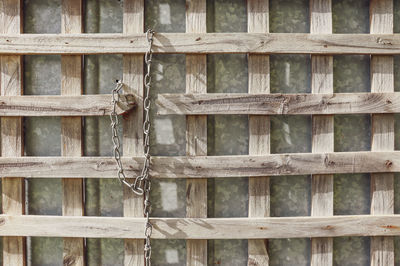 Old timber and steel fence