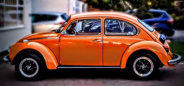 Vintage car on street