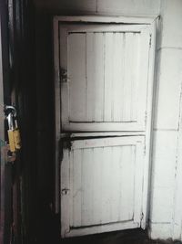 Closed wooden door