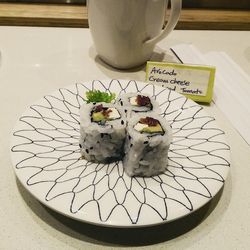 Close-up of food on table