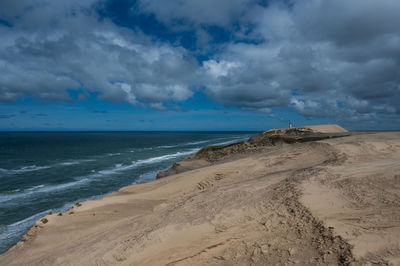 Danish westcoast, with rubjerg knude lighthouse in horizon