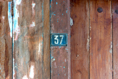 Full frame shot of wooden door