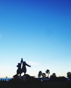 View of built structure against blue sky