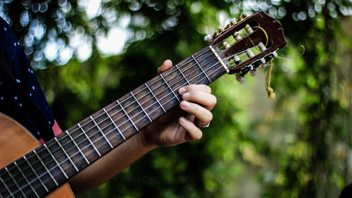 Cropped image of guitar