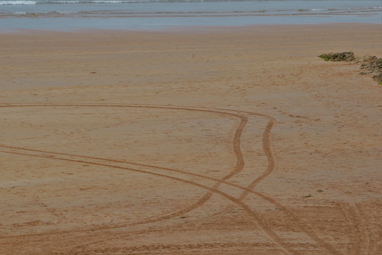 HIGH ANGLE VIEW OF SAND DUNES