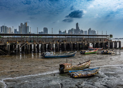 The port and skyline of panama city