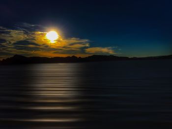 Scenic view of dramatic sky over sea