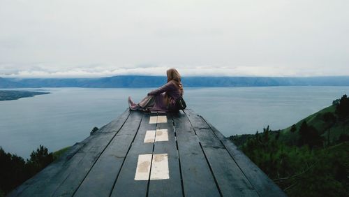 Dusk on the outskirts of lake toba, medan north sumatera