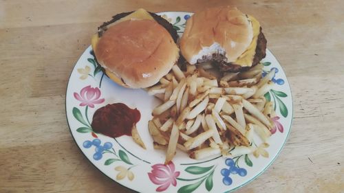 Meal served in plate